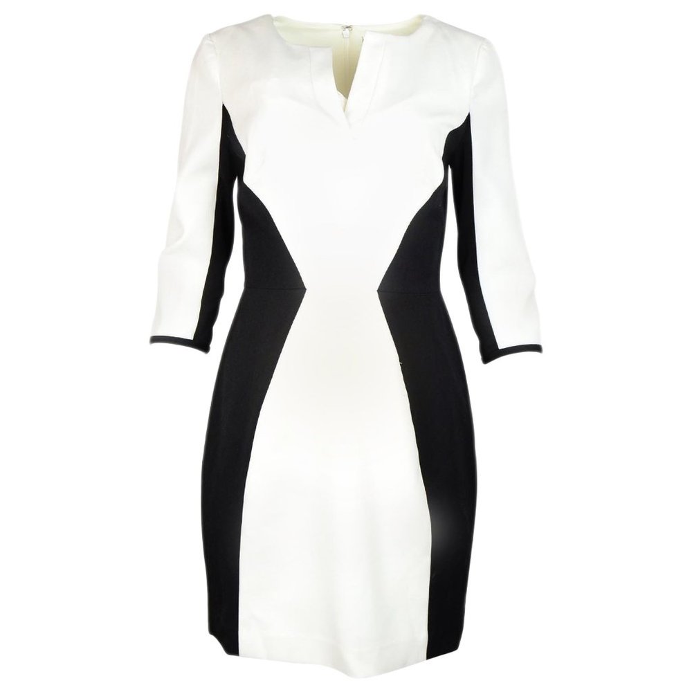 Black Halo Black and White Shift Dress